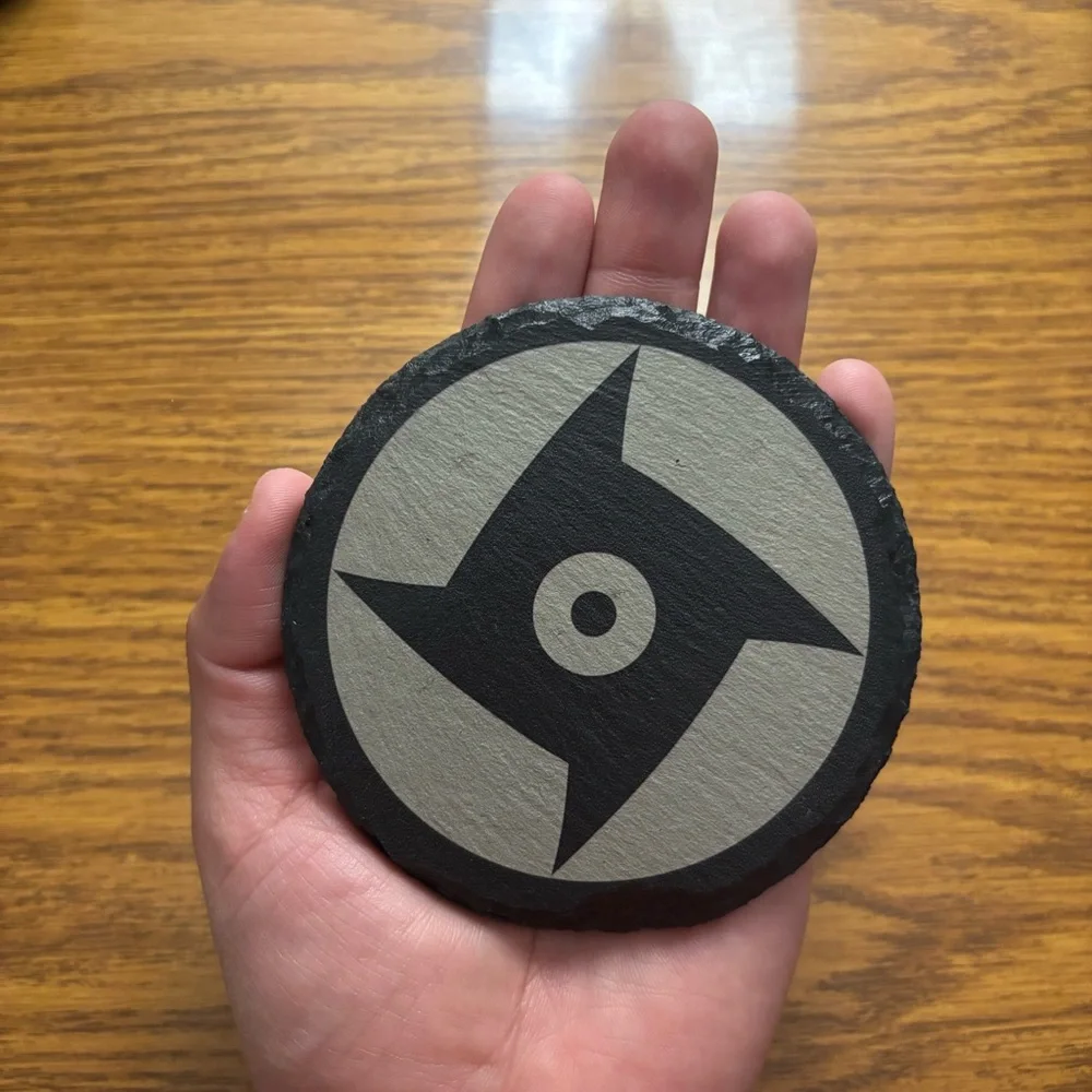 Naruto Shisui Mangekyou Sharingan Laser Engraved Slate Coaster
